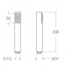 ODISEA chrome shower head for bath and shower mixer