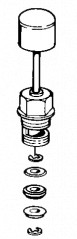 Diverter for HANSATWIST/MIX/DISCbath and shower mixer