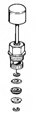 Diverter for HANSATWIST/MIX/DISCbath and shower mixer