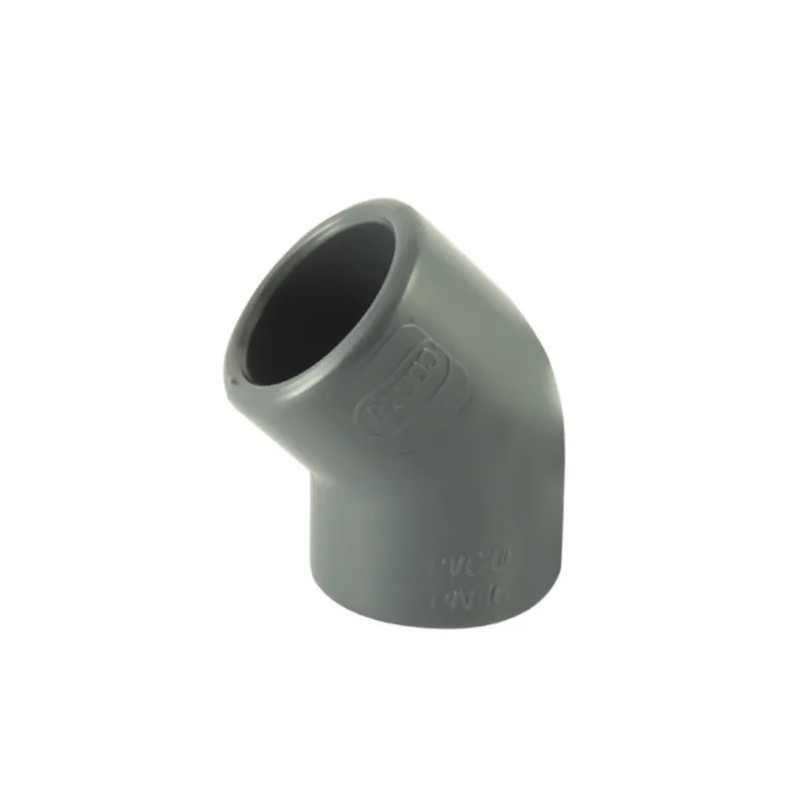 PVC pressure elbow 45° diameter 25 mm, female