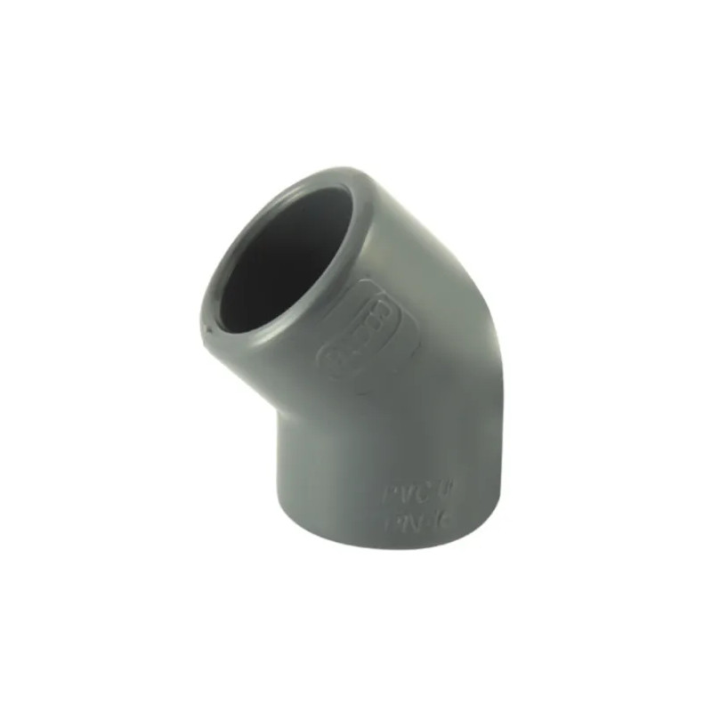 PVC pressure elbow 45° diameter 32 mm, female