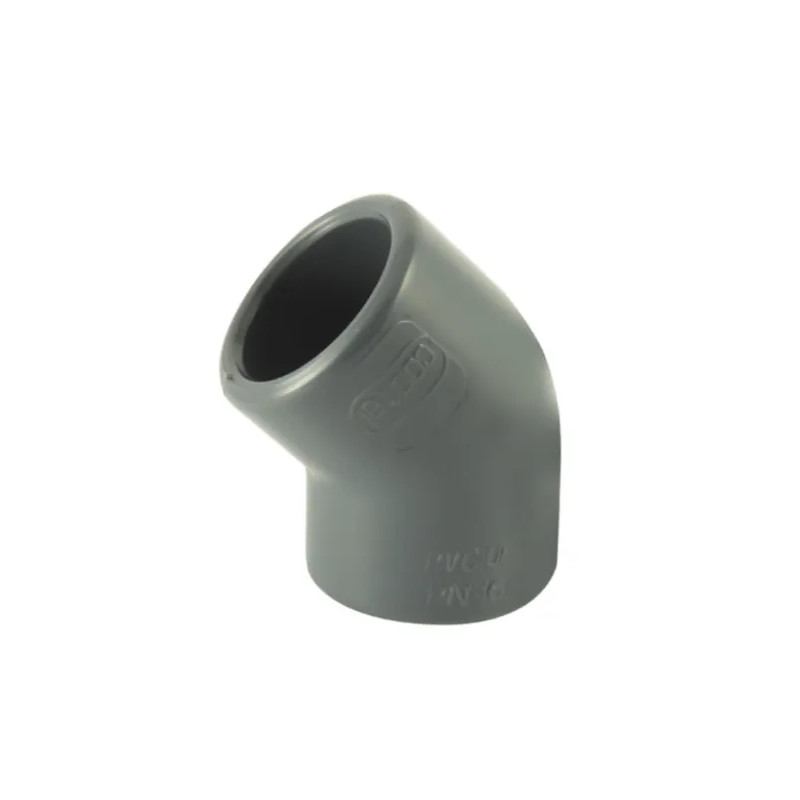 PVC pressure elbow 45° diameter 40 mm, female