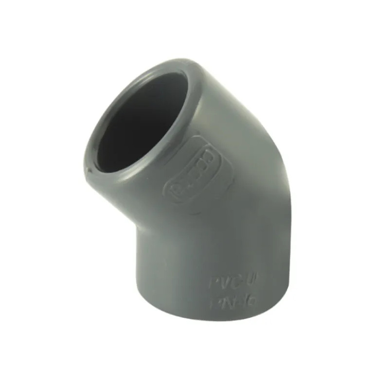 PVC pressure elbow 45° diameter 50 mm, female