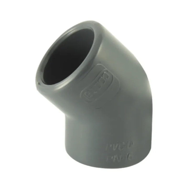 PVC pressure elbow 45° diameter 75 mm, female