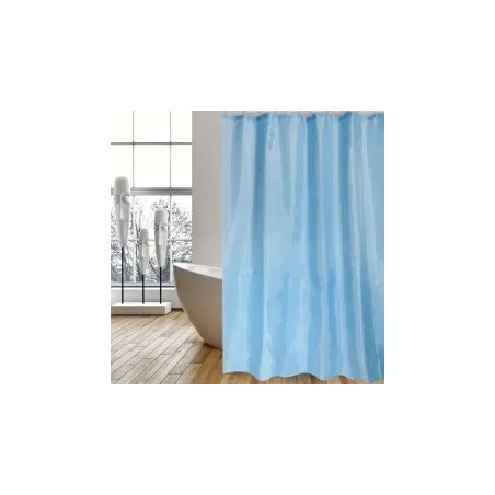 Rideau de douche polyester bleu 180 x 200 cm