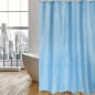 Blue polyester shower curtain 180 x 200 cm