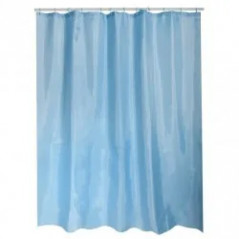 Blue polyester shower curtain 180 x 200 cm