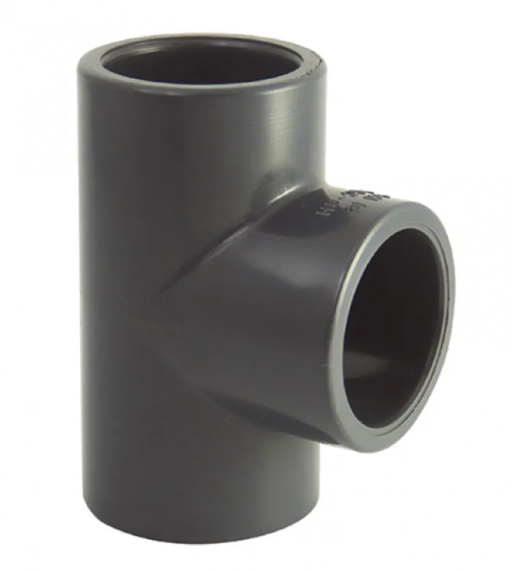 PVC pressure tee 90° diameter 63 mm, 16 bars