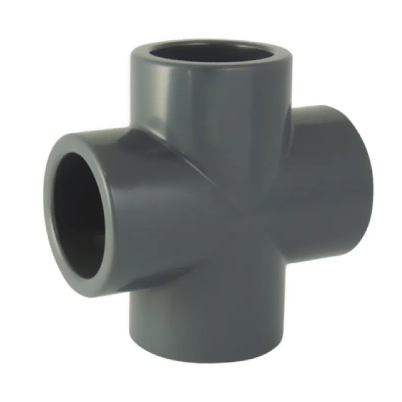 Croix PVC pression piscine à coller diamètre 63 mm