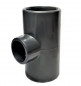 Tee 90° reduced PVC pressure female diameter 50, 32, 50