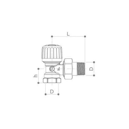 Robinet thermostatique équerre à visser 15x21 (1/2")