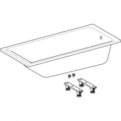 RENOVA PLAN bathtub, 180x80