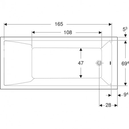 BAIGNOIRE RECTANGULAIRE RENOVA PLAN 180X80 - ALLIA/GEBERIT