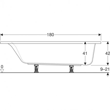 Baignoire RENOVA PLAN, 180x80