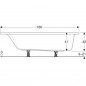 RENOVA PLAN bathtub, 180x80