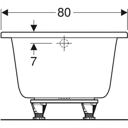 BAIGNOIRE RECTANGULAIRE RENOVA PLAN 180X80 - ALLIA/GEBERIT