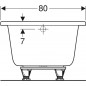 RENOVA PLAN bathtub, 180x80