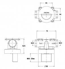 Mecanismo de caja oculto para ducha de inodoro WJ67051