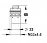 Interchangeable head presto floor washbasin foot control 509, 1/3sec.