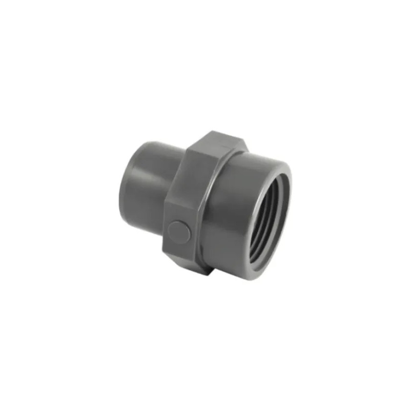 20 mm male PVC pressure fitting, 15x21 female screw fitting