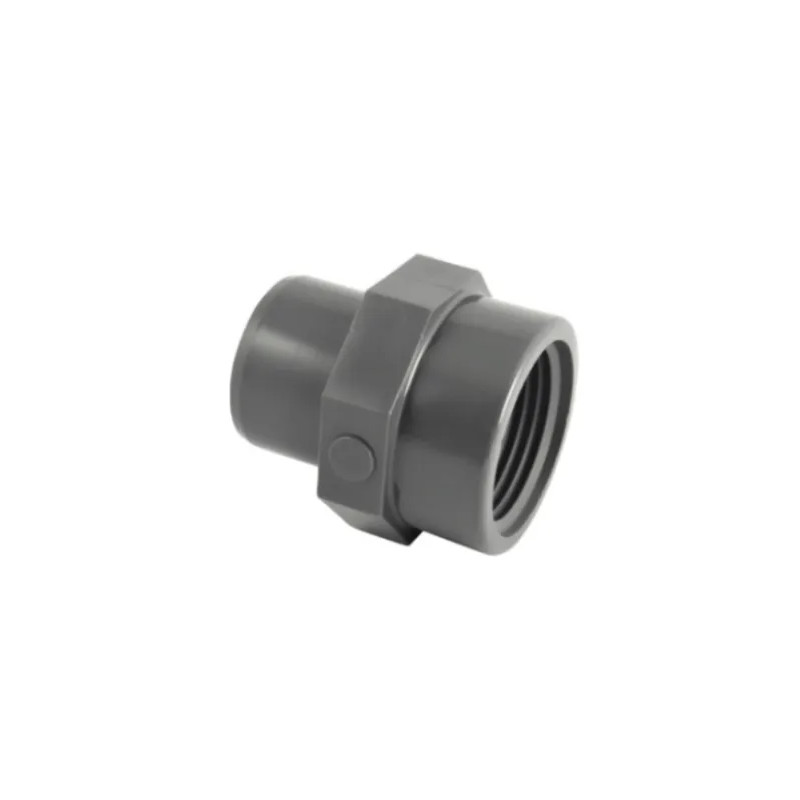 20 mm male PVC pressure fitting, 20x27 female screw fitting