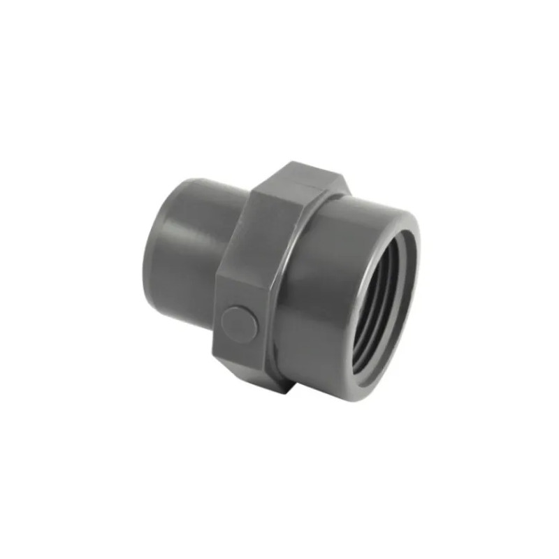 32 mm male PVC pressure fitting, 20x27 female screw fitting