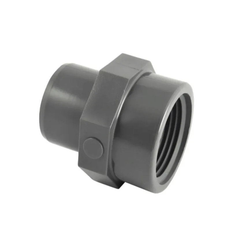 50 mm male PVC pressure fitting, 50x60 female screw fitting