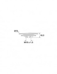 ABS chrome valve PEDICLIC for bathtub drain