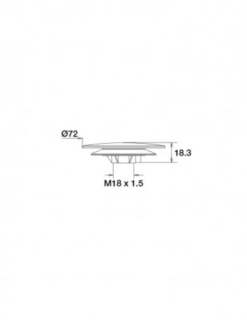 ABS chrome valve PEDICLIC for bathtub drain