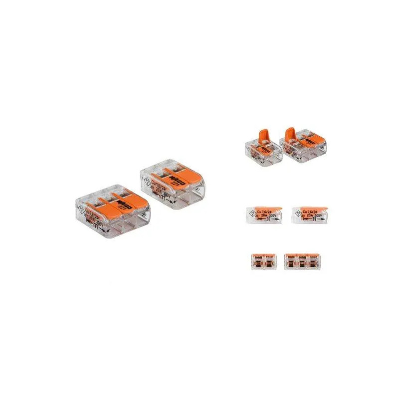 BORNE A LEVIER 2 CONDUCTEURS X5 +3 CONDUCTEURS X5-10 PIECES - DEBFLEX