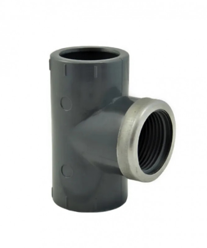 Tee 90° PVC mixed pressure 20x27 reinforced, diameter 25 mm