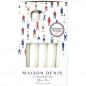 Pack of 10 white household candles