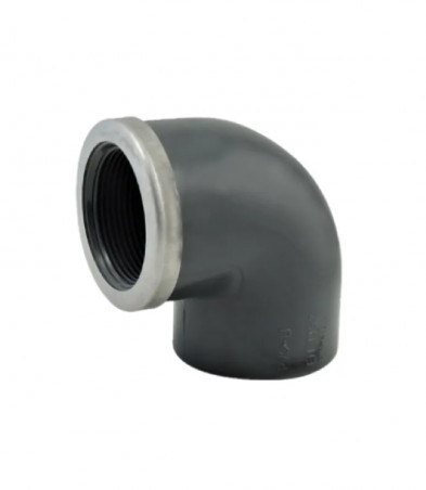 Elbow 90 degree diameter 32, female, 26x34, with metal reinforcement ring