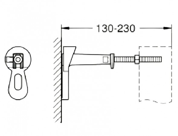 Estribo de montaje horizontal para bastidor de soporte Rapid SL, 1 pieza