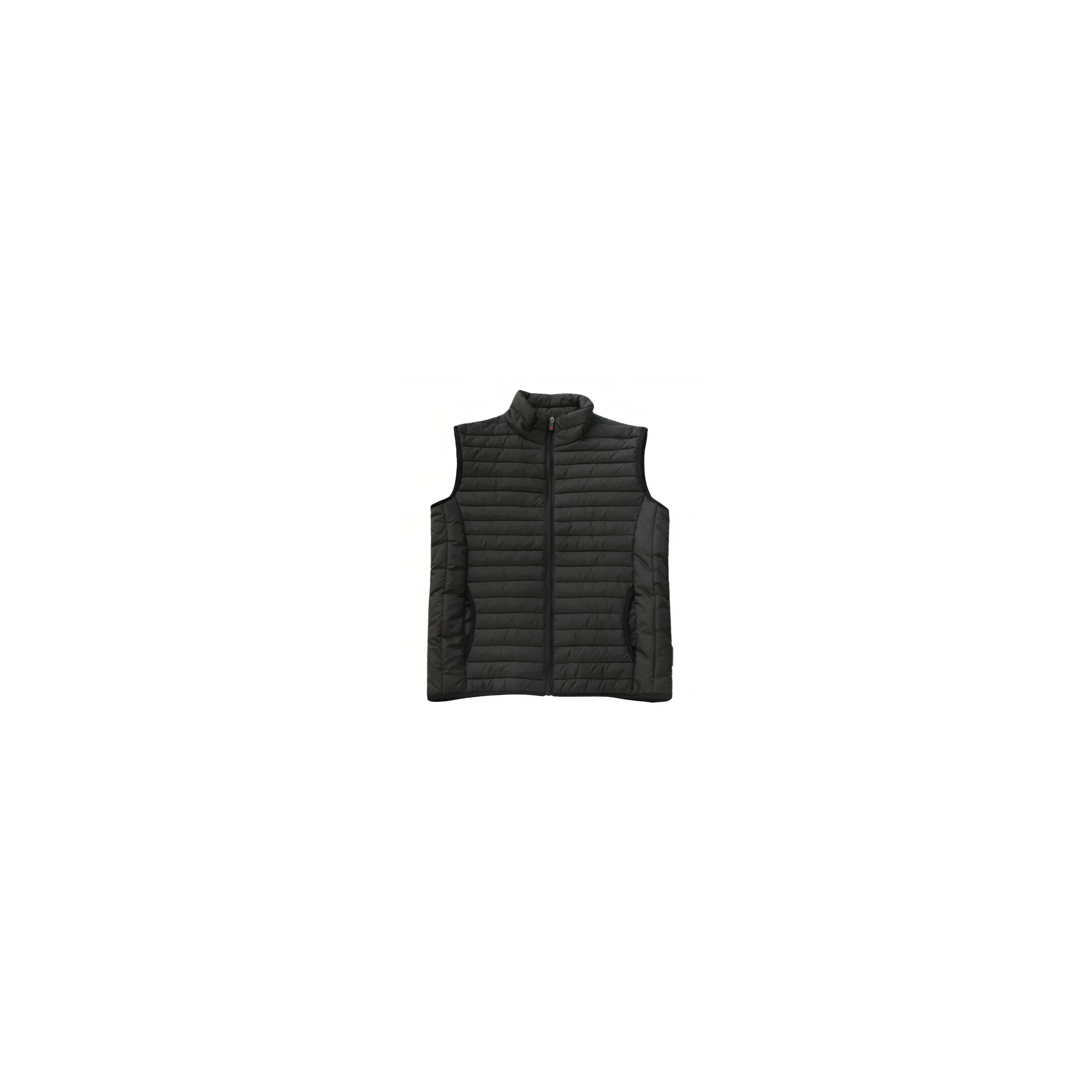 Black unisex sleeveless quilted vest, size L