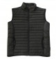 Gilet doudoune de chantier matelassé sans manche unisexe noir, taille M