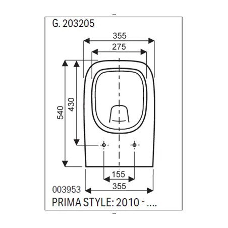 Abattant pour wc PRIMA Style, ALLIA, blanc