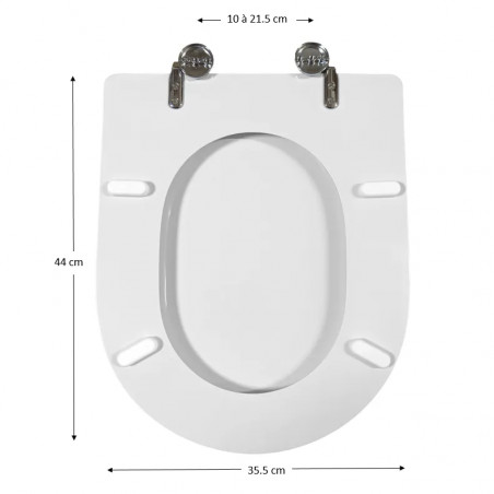 Sedile per WC ALLIA Mango 1 e 2 e JAIPUR, bianco