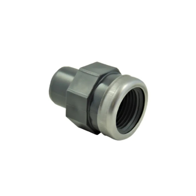 PVC pressure sleeve male 25 mm, female to screw 15x21 reinforced