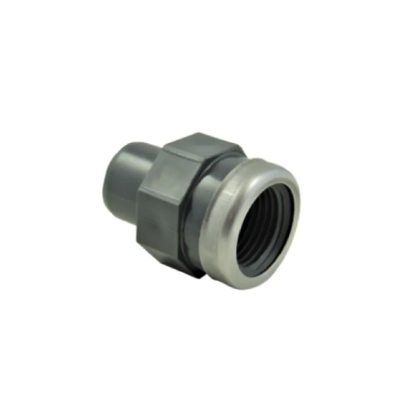 PVC pressure sleeve male 25 mm, female to screw 26x34 reinforced