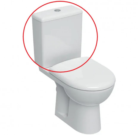 Réservoir WC céramique blanc Geberit Renova, entraxe 16 cm