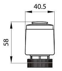 Valve motor for normally closed control valve.