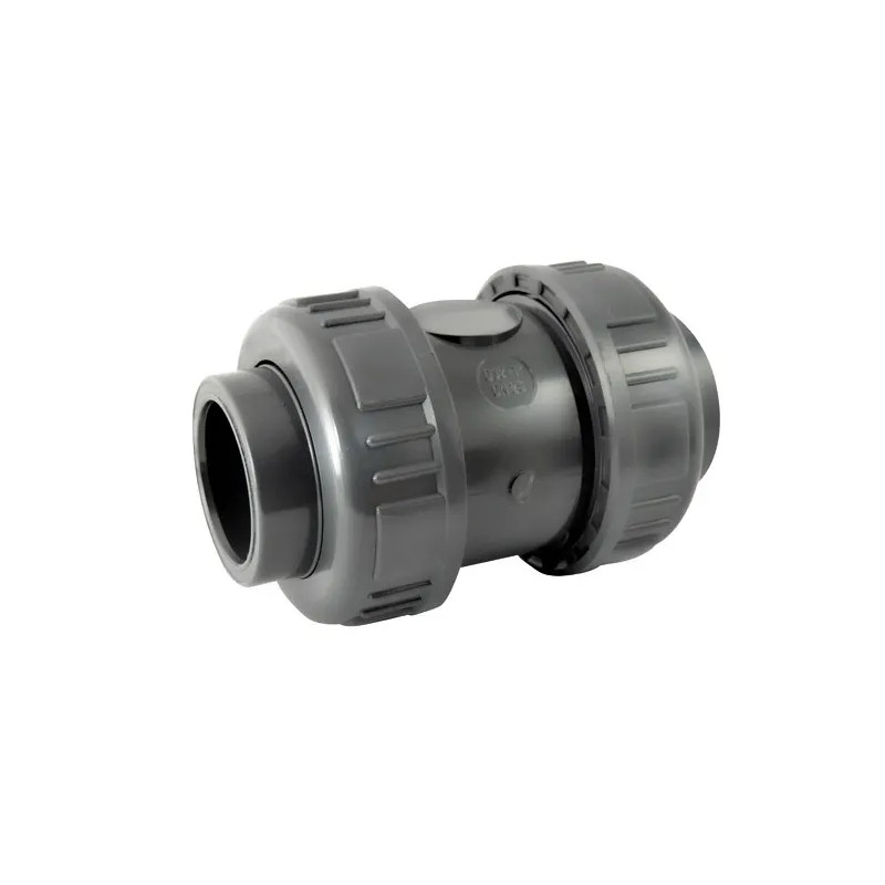 Spring-loaded PVC check valve, 20 mm female, for gluing