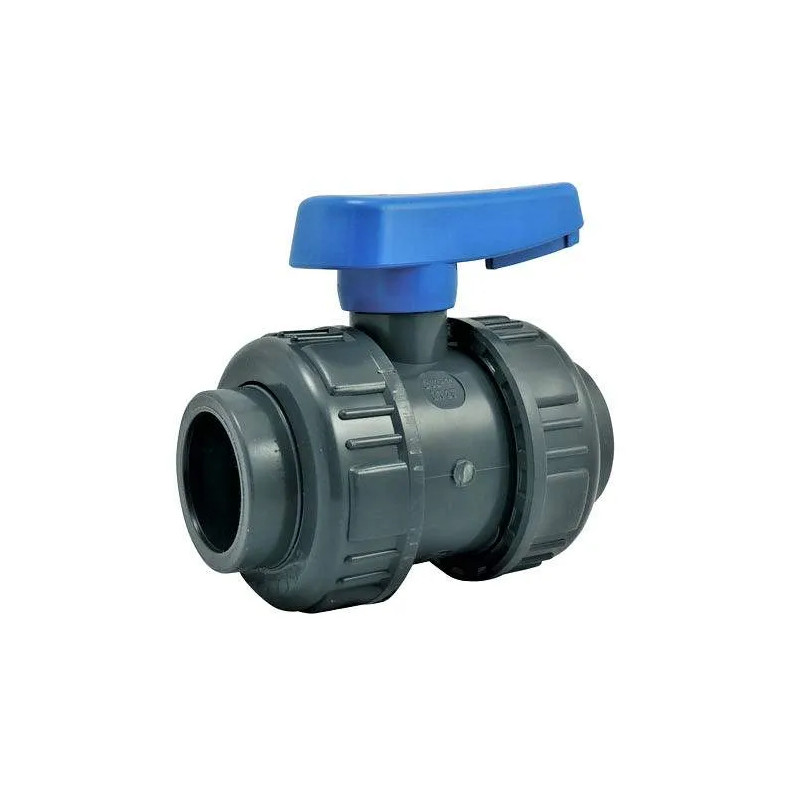 Pool ball valve, double union diameter 50 mm