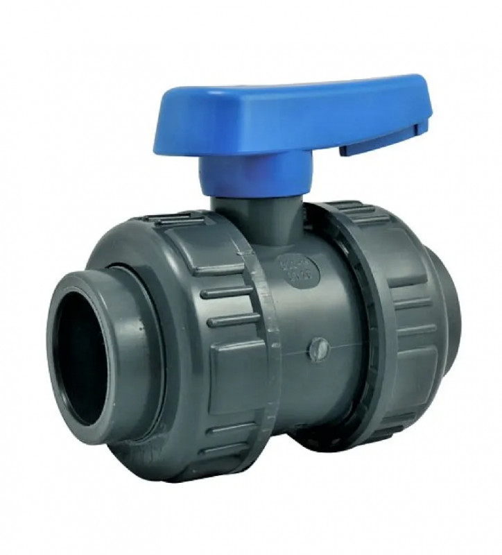 Pool ball valve, double union diameter 63 mm 