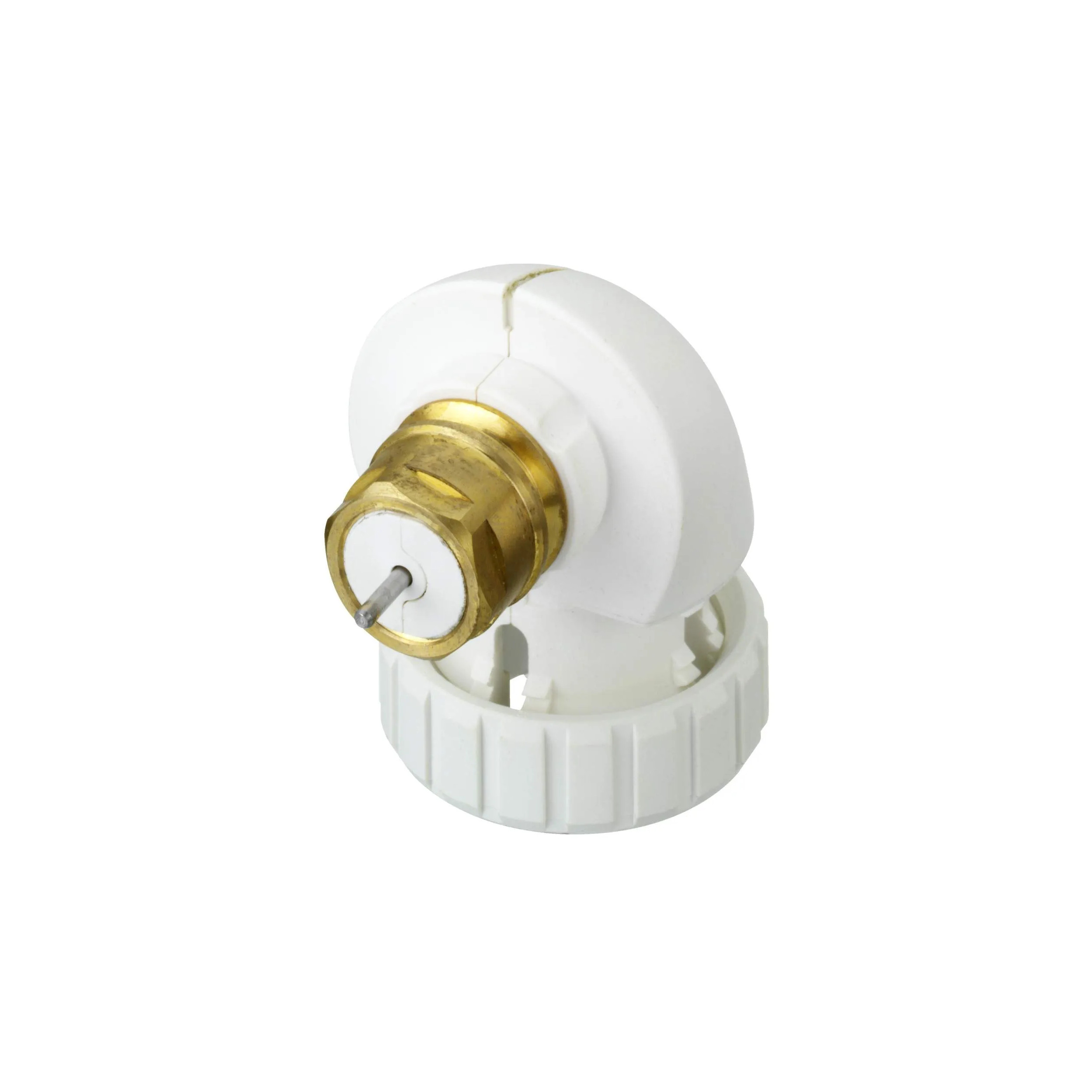 Renvoi d\'angle pour tête thermostatique Danfoss à clipser.