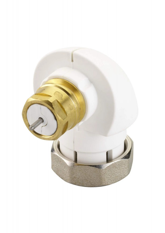 Corner return for Danfoss thermostatic valve head in M30x1.5.