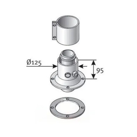 Buse verticale 80/125 pour chaudière à condensation