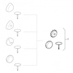 Handwheel and valve kit for Geberit automatic bathtub drain