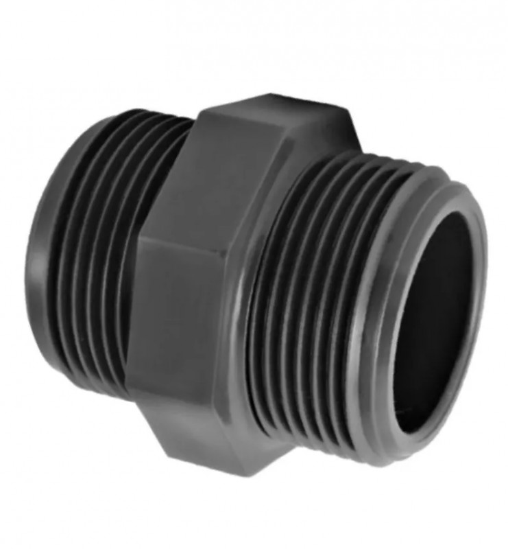 Double male PVC pressure nipple 50x60 (2")